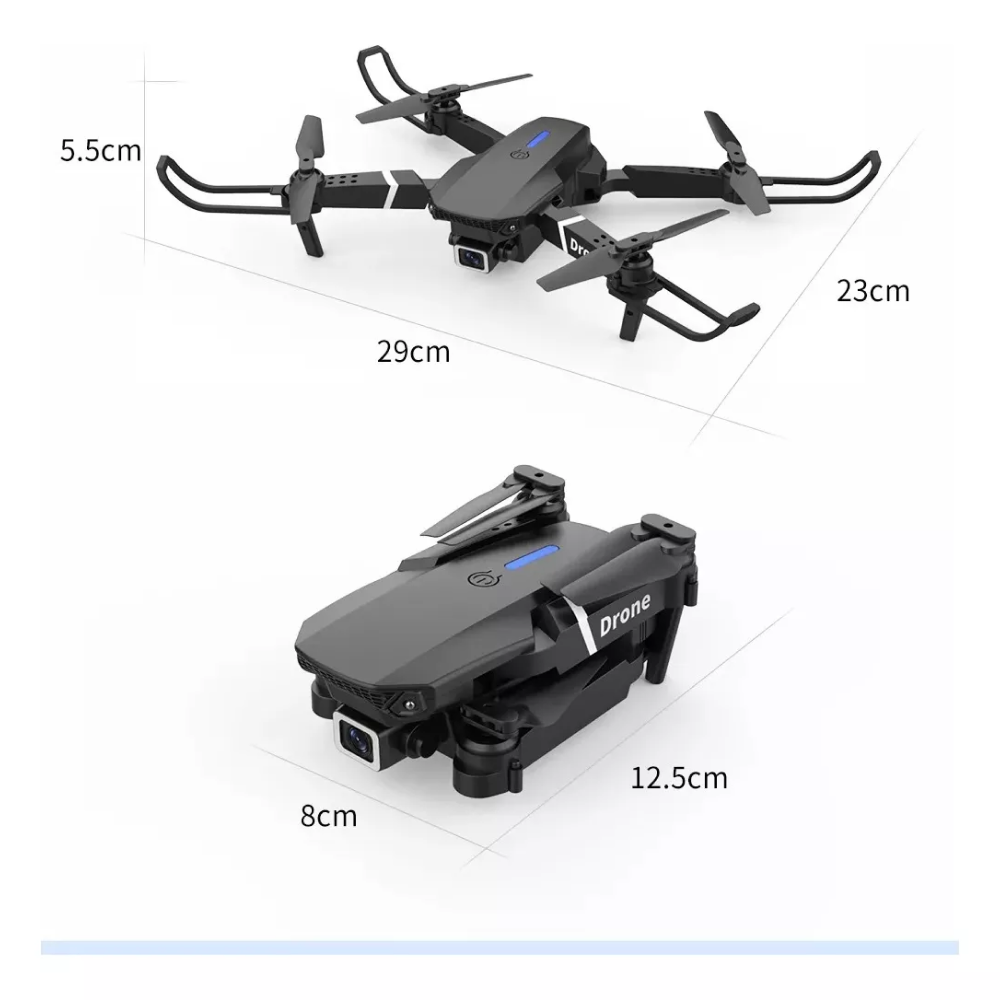 Dron E88 Dos Cámara  + Batería Y Accs