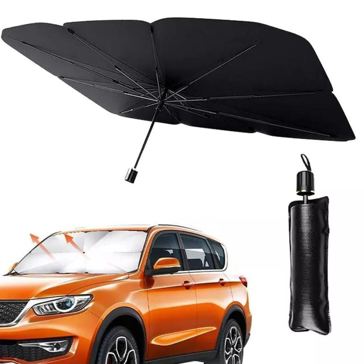 Parasol Plegable para Auto Retráctil