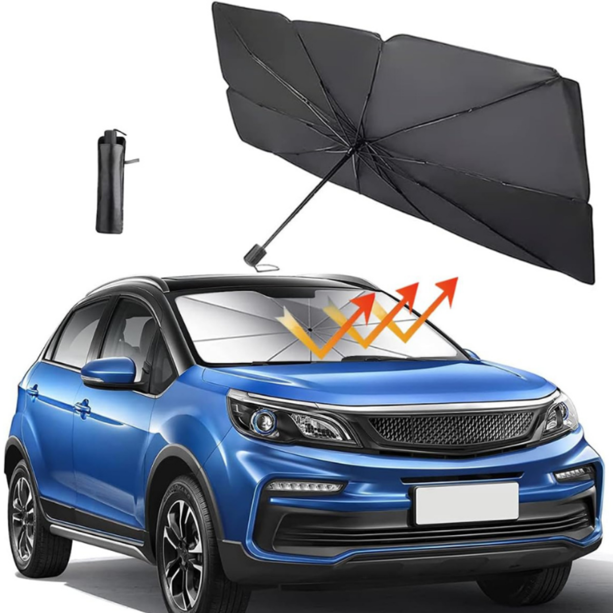 Parasol Plegable para Auto Retráctil