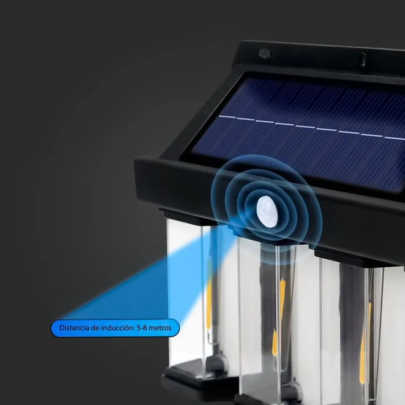 Foco Solar con Sensor 4 Ampolletas